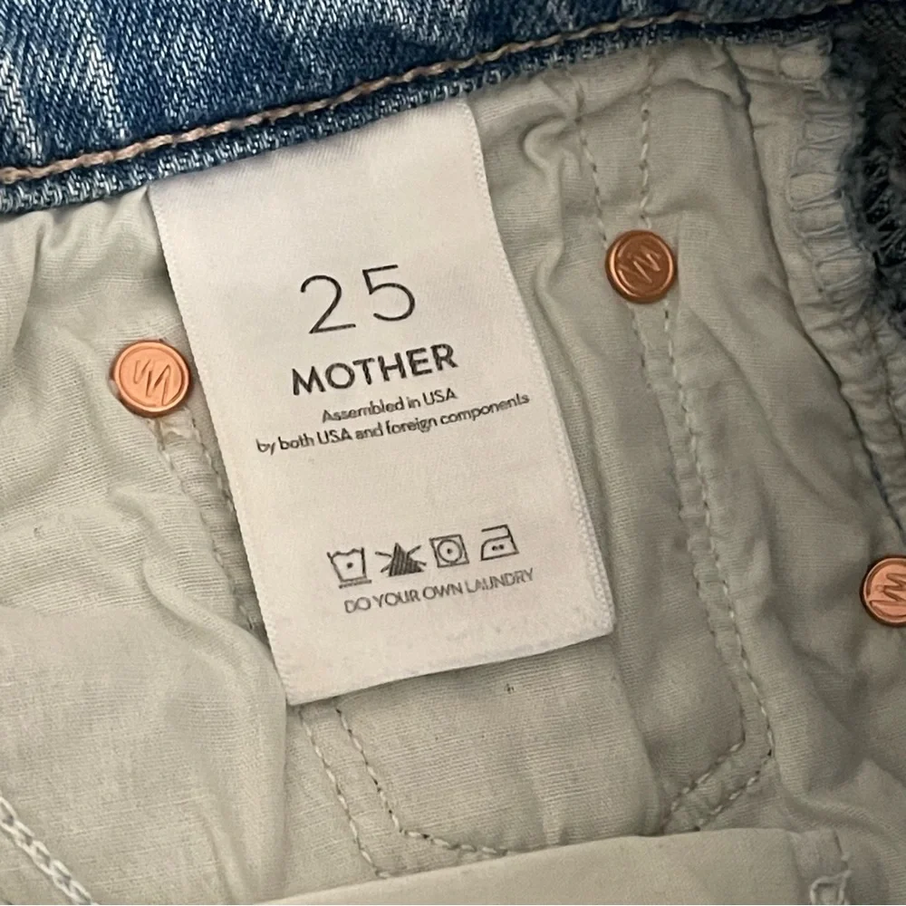 MOTHER The Tripper Flood Fray Jeans Size 25 NWT